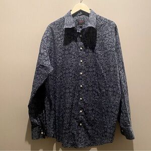 2/$40 LIBERTY of LONDON for Target Men's Navy + Blue FloralButton-front Shirt XL